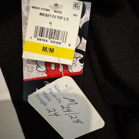 Disney Black Mickey PJ Top - Picture 3 of 5